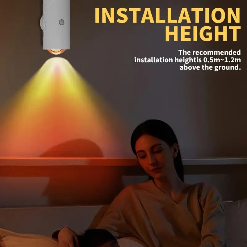 4PCS Color-sensing Motion Night Lights, Wall Lights, Cabinet Lights, Decorative Lights, With Three Lighting Modes, Available In Multiple Colors, Featuring Magnetic Installation