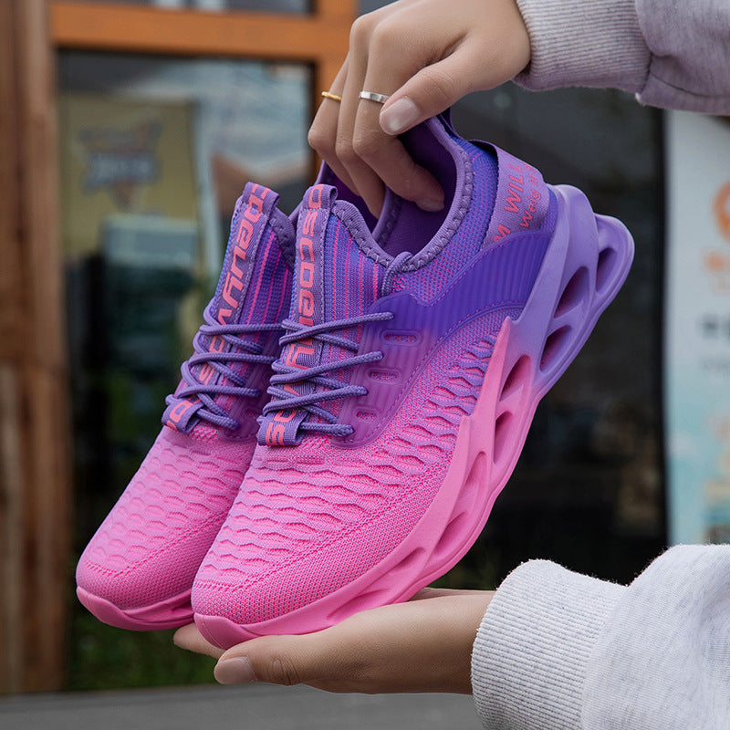 Couples Flyknit Plus-Size Casual Running Shoes