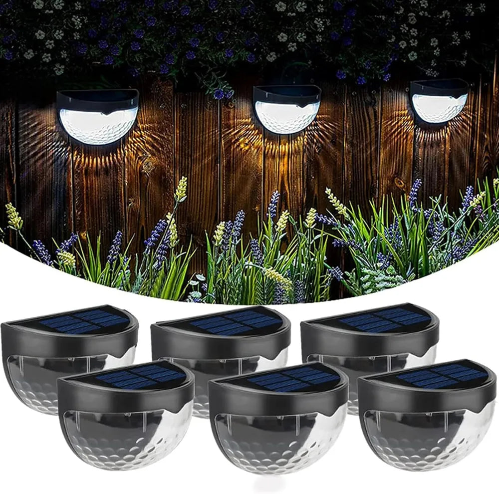 12/6 Solar Fence Lights, Solar Platform Lights, Solar Wall Lights, Rechargeable Solar Cells, Suitable For Front Porches, Security Lights, Wall Installation, Terraces, Fences, Garages, Decoration