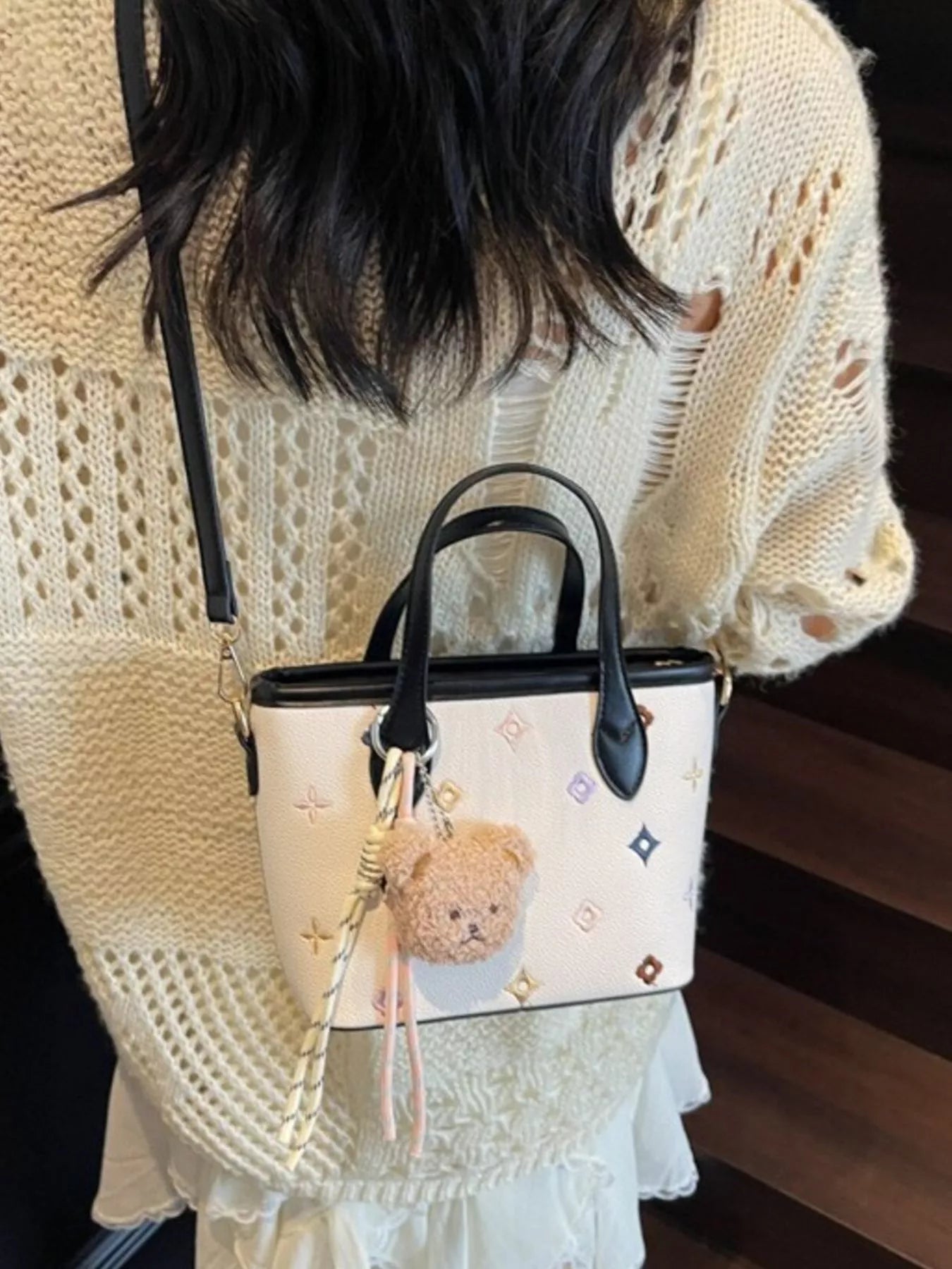 Embroidered Pattern Crossbody Bag - Golwina