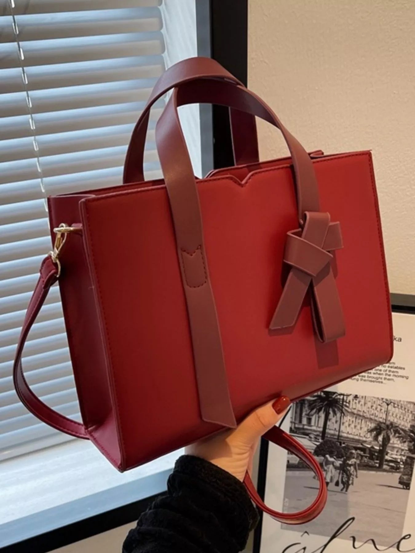 Faux Leather Tote Bag - Golwina