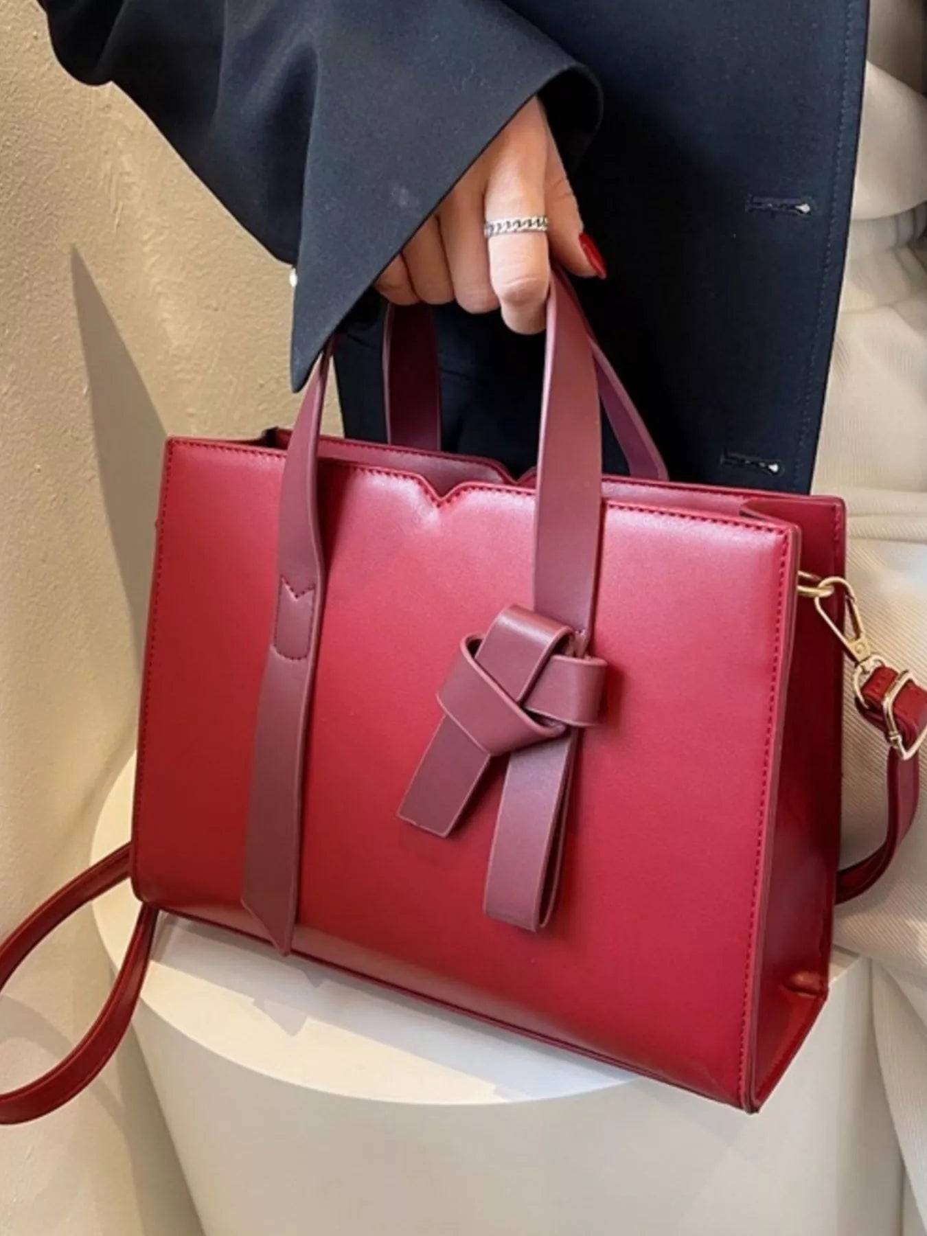 Faux Leather Tote Bag - Golwina