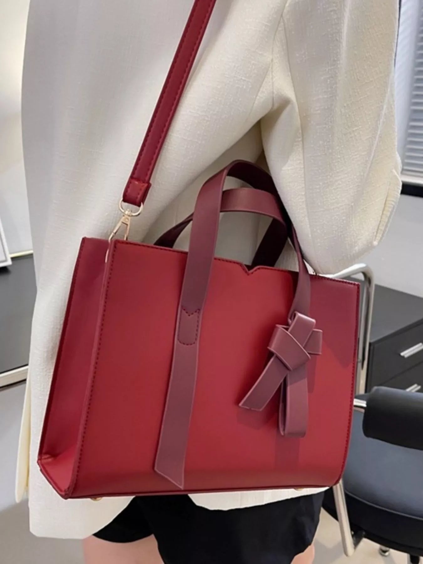 Faux Leather Tote Bag - Golwina