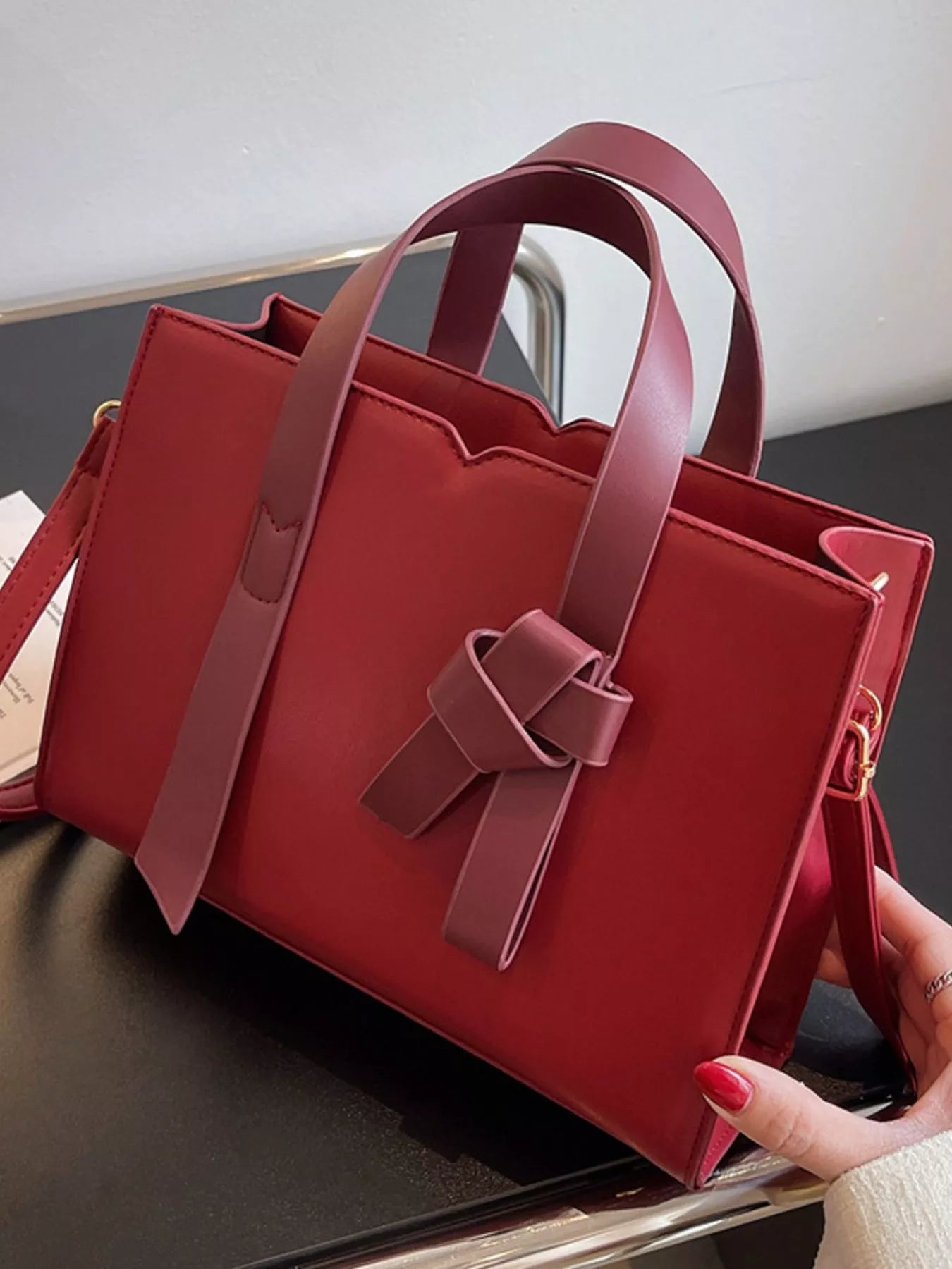 Faux Leather Tote Bag - Golwina