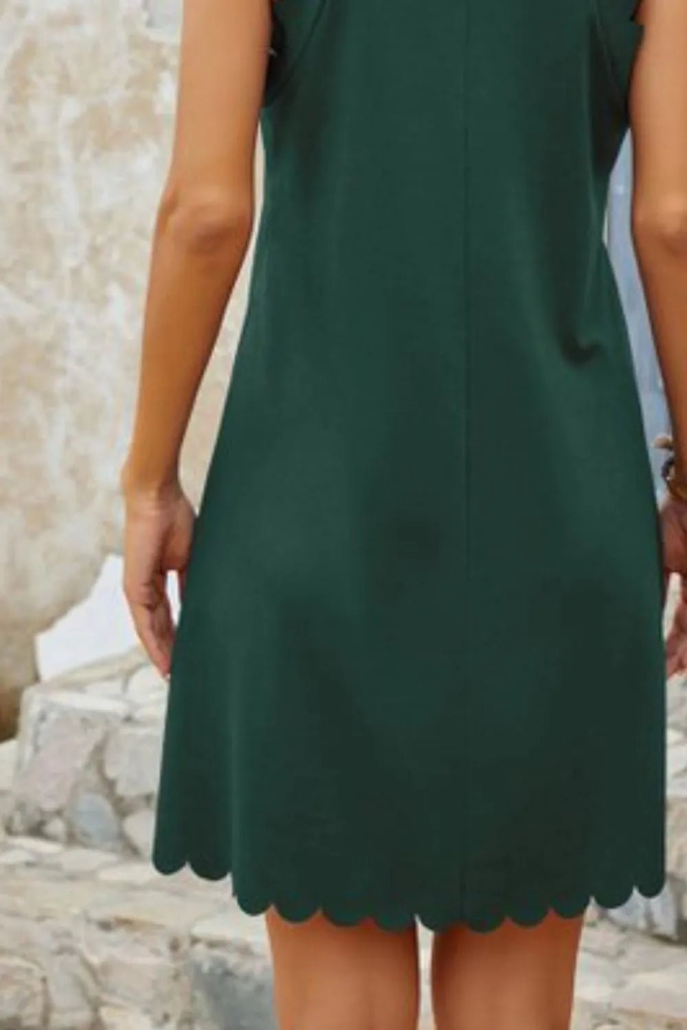 Mock Neck Sleeveless Mini Dress - Golwina