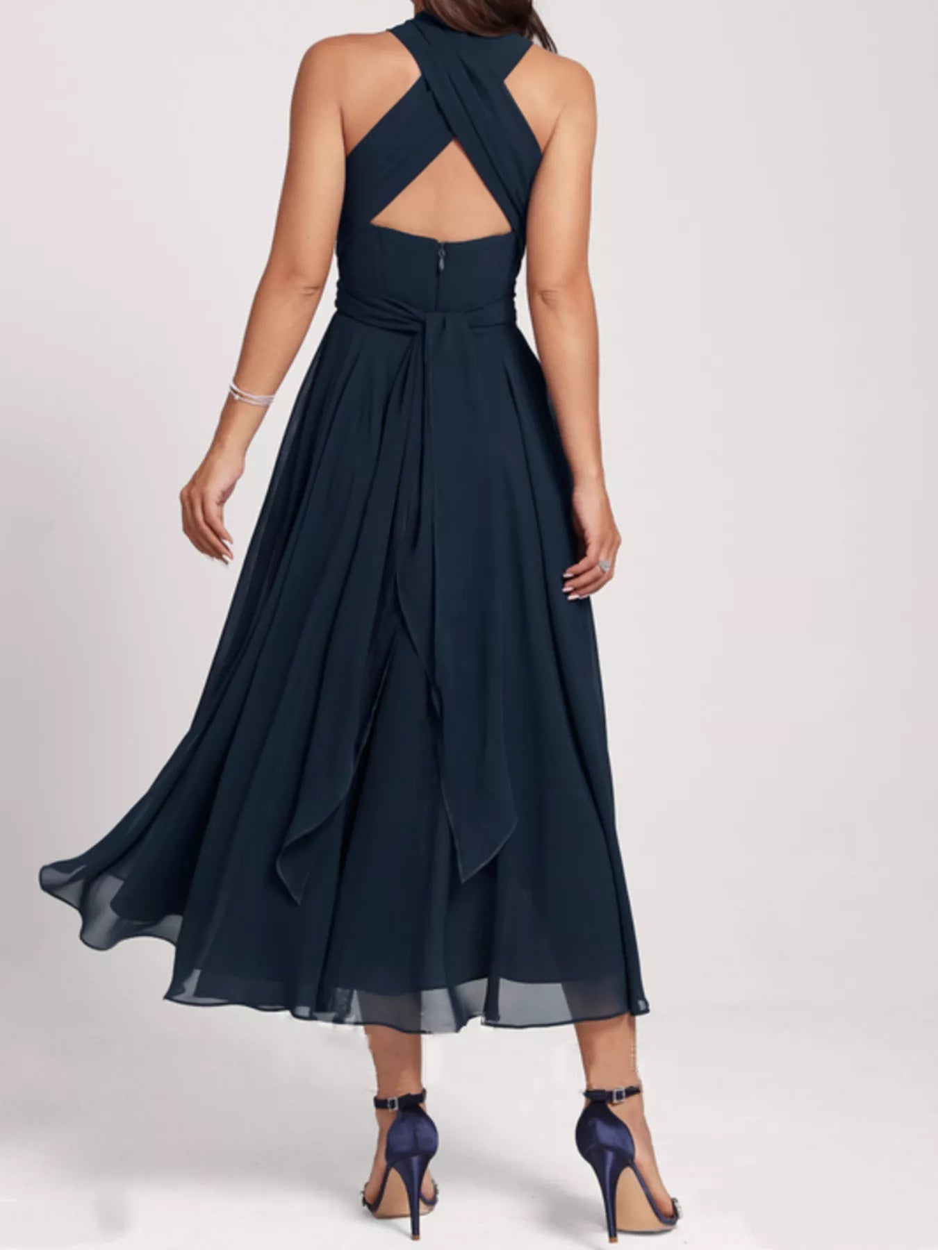 Ruched A - Line Midi Dress - Golwina