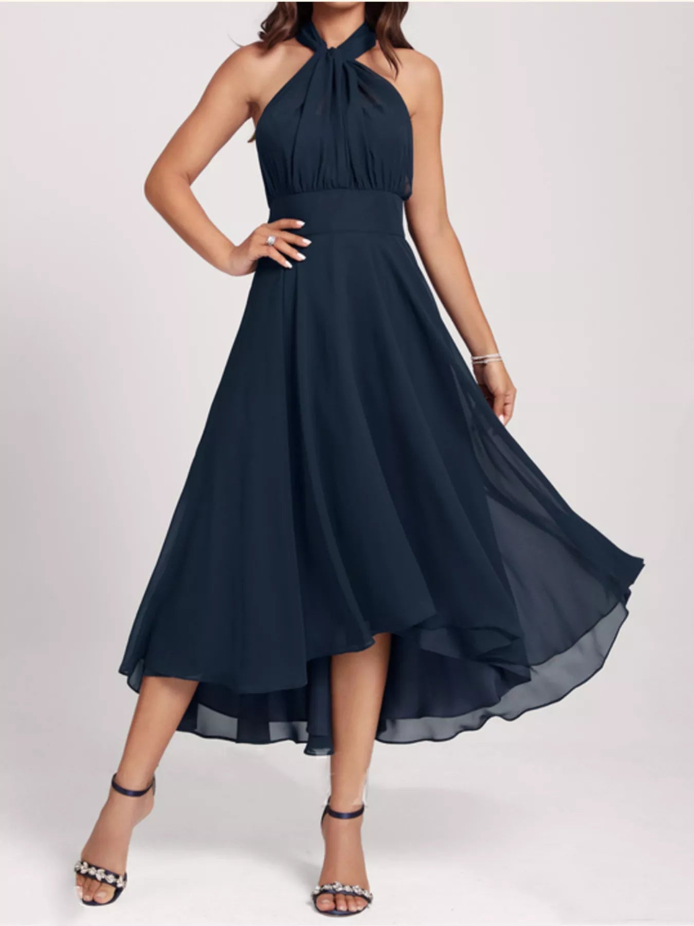 Ruched A - Line Midi Dress - Golwina